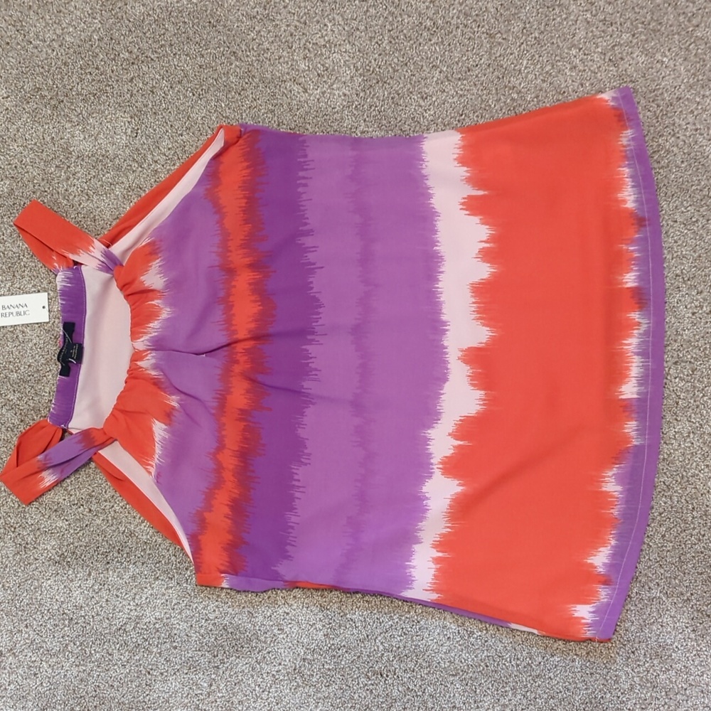 NWT Banana Republic Factory S purple orange sleeveless top